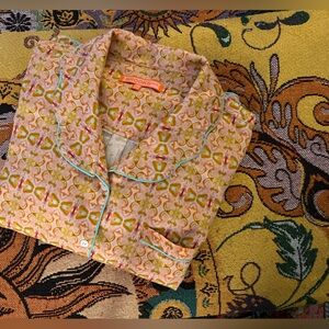 Brooks Women's Pajama Top - Pink and Yellow Floral